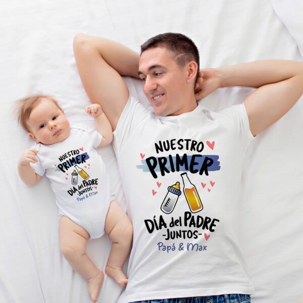 Conjunto camisetas personalizadas Papá "Brindis"